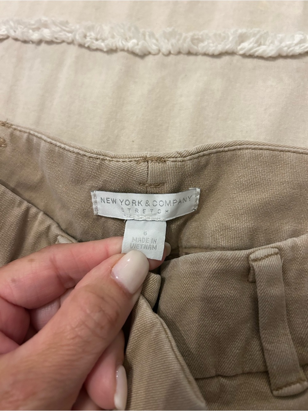 New York & Company Women's Cropped Khaki Chino Pants - Picture 6 of 7